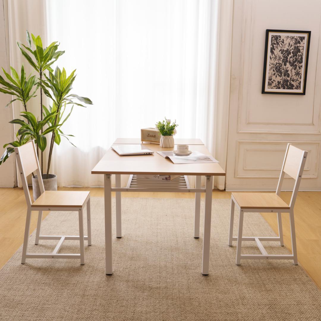 【ナチュラル】ダイニングセット3点ダイニング3点セット2人掛け無垢材食卓 パイン