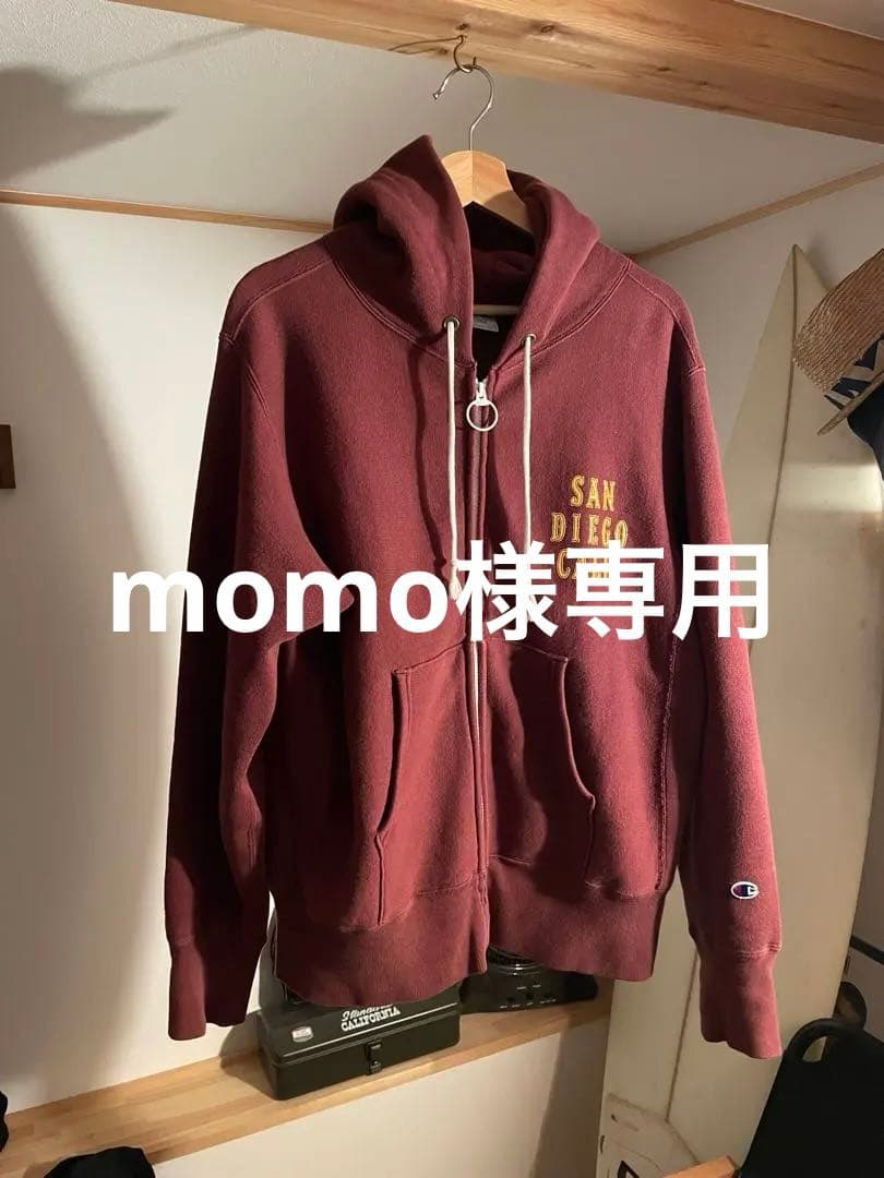 momo SD × Champion リバースウィーブ L バーガンディ