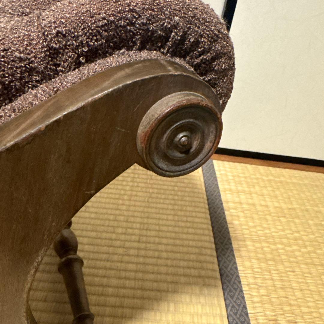 オットマン　アンティーク　スリッパチェア　X frame chair スツール
