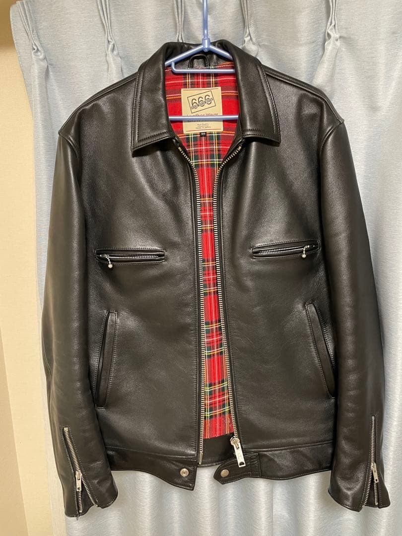 666 シングルライダースジャケット　スティアハイド　サイズ40