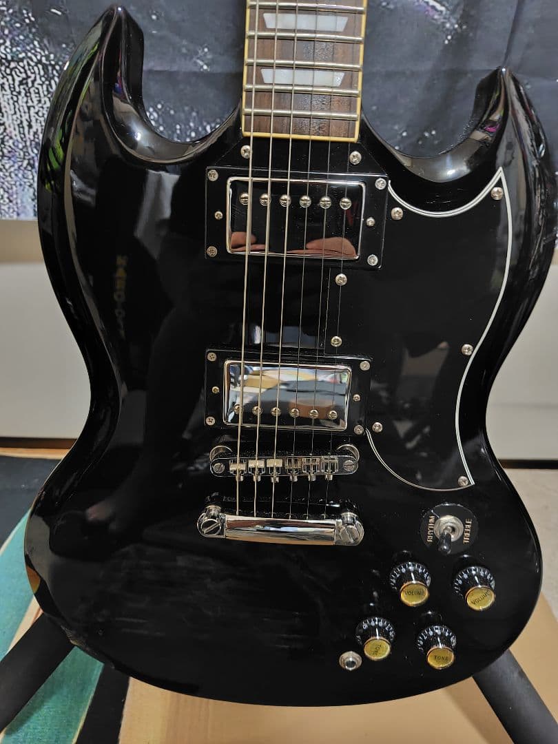 ブラック SGスタイル エレキギター
