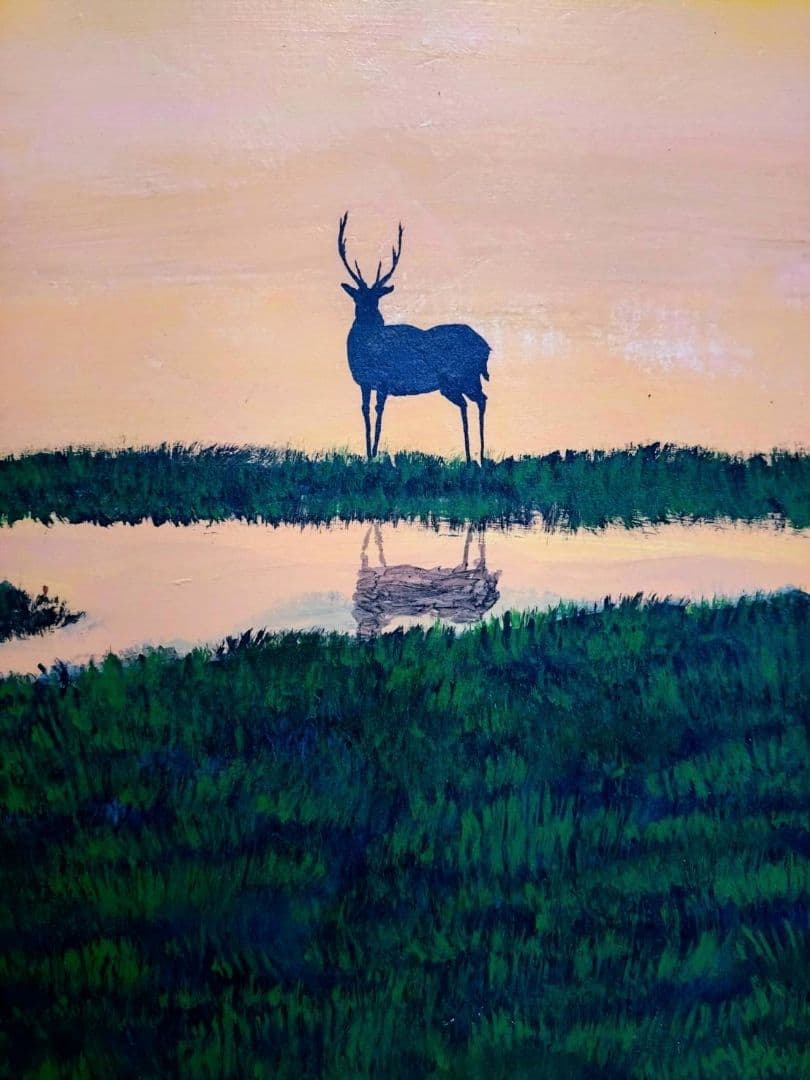 【F20号】千住博【曙光】手描き作品/表サイン・共シール/岩彩/油彩/額縁/額装