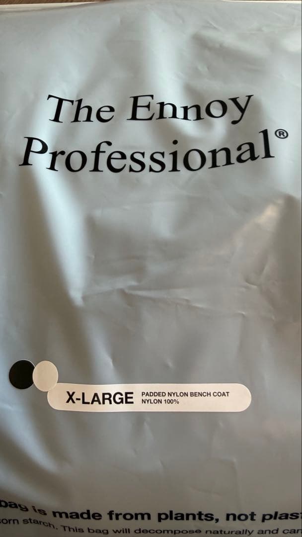 ジャケット・アウター ENNOY PADDED NYLON BENCH COAT XL