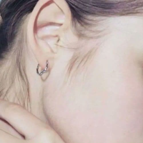 【美品】ete エテ フープピアス シルバー