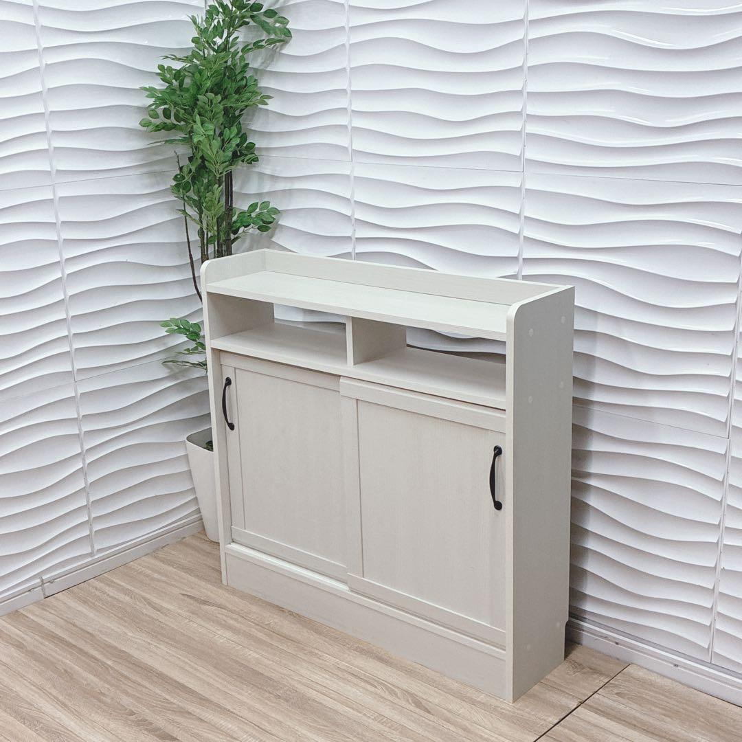 ◇大阪府 神戸市 配達料無料！◇薄型キャビネット◇引き戸◇収納◇カウンター下収納