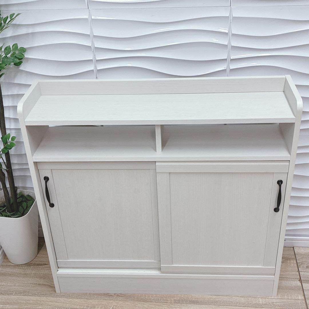 ◇大阪府 神戸市 配達料無料！◇薄型キャビネット◇引き戸◇収納◇カウンター下収納