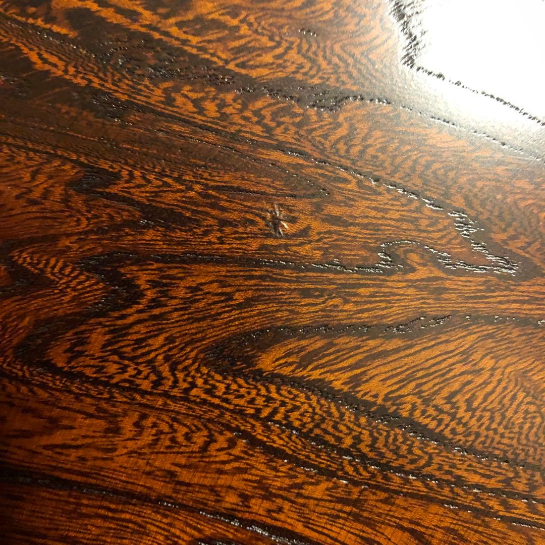 希少【特大47.5cm】天然木 お盆 欅 漆塗り 伝統工芸品 木目 美品