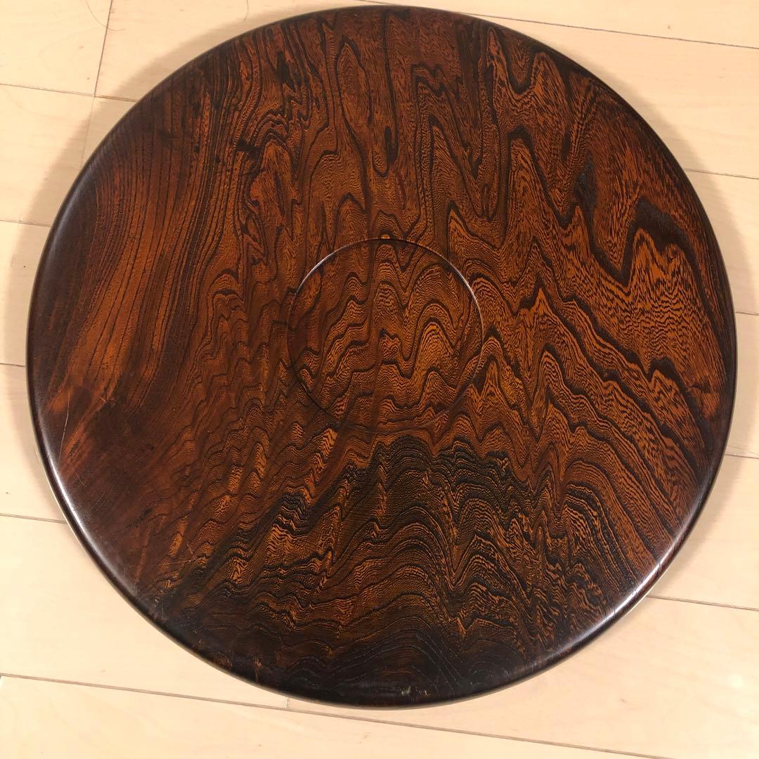 希少【特大47.5cm】天然木 お盆 欅 漆塗り 伝統工芸品 木目 美品