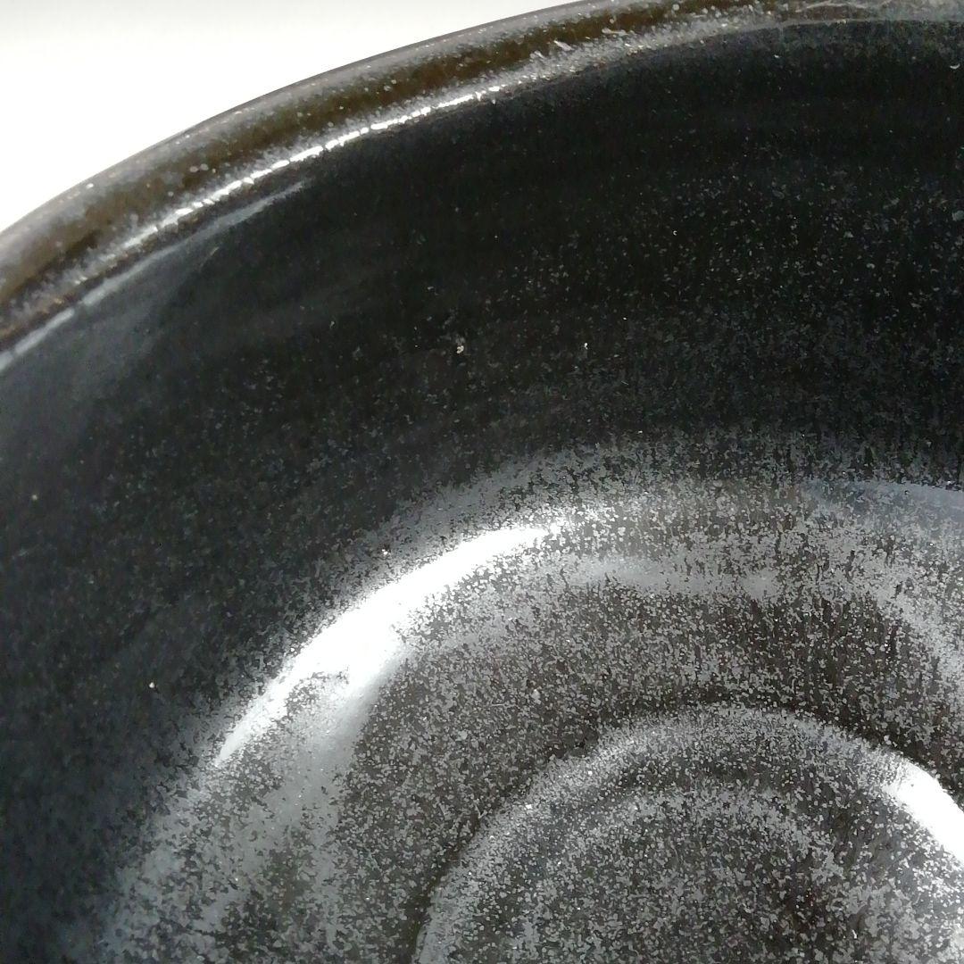 Ｔ５１４　茶碗　『黒茶碗』『龍窯　河村益弘 造』　共箱　抹茶碗　茶道具