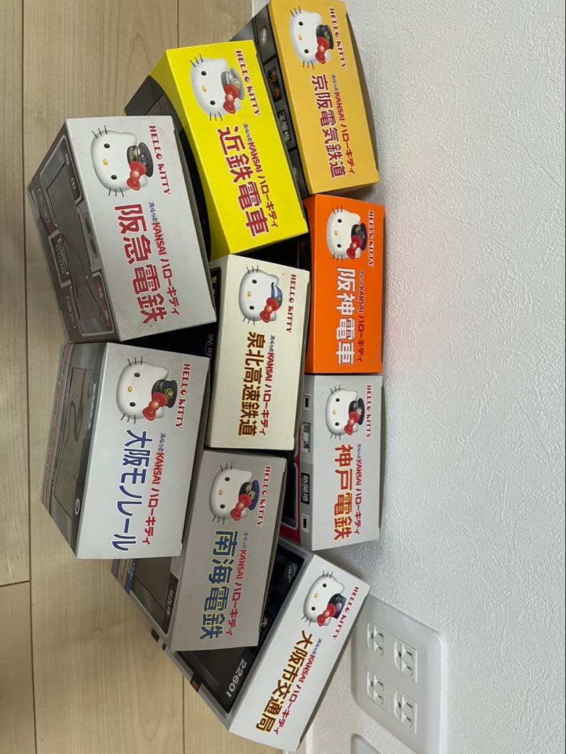 ハローキティ 電車デザインフィギュア 9体セット 電鉄キティ