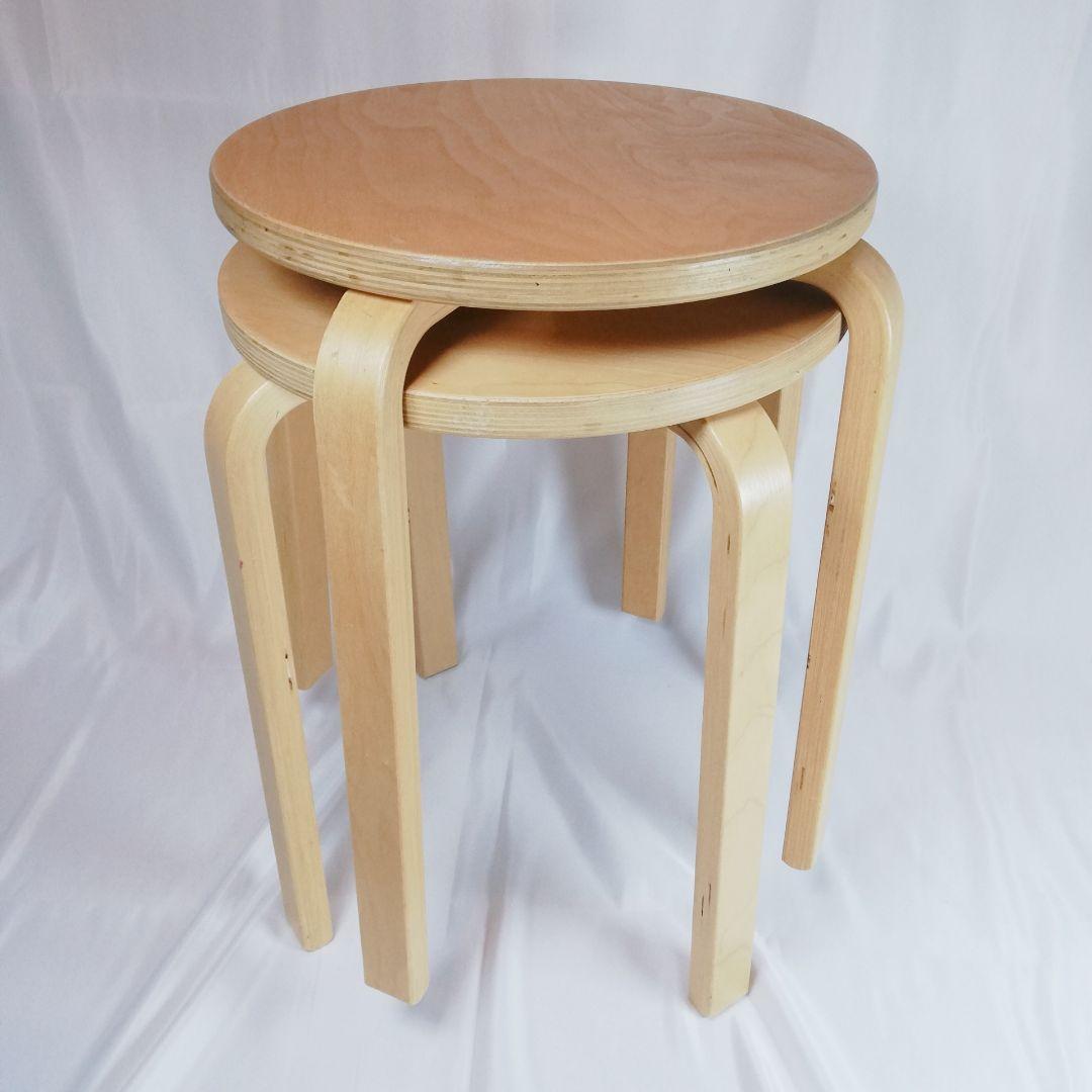 【オールドイケア・廃盤品】IKEA FROSTA スツール 2個セット 木製