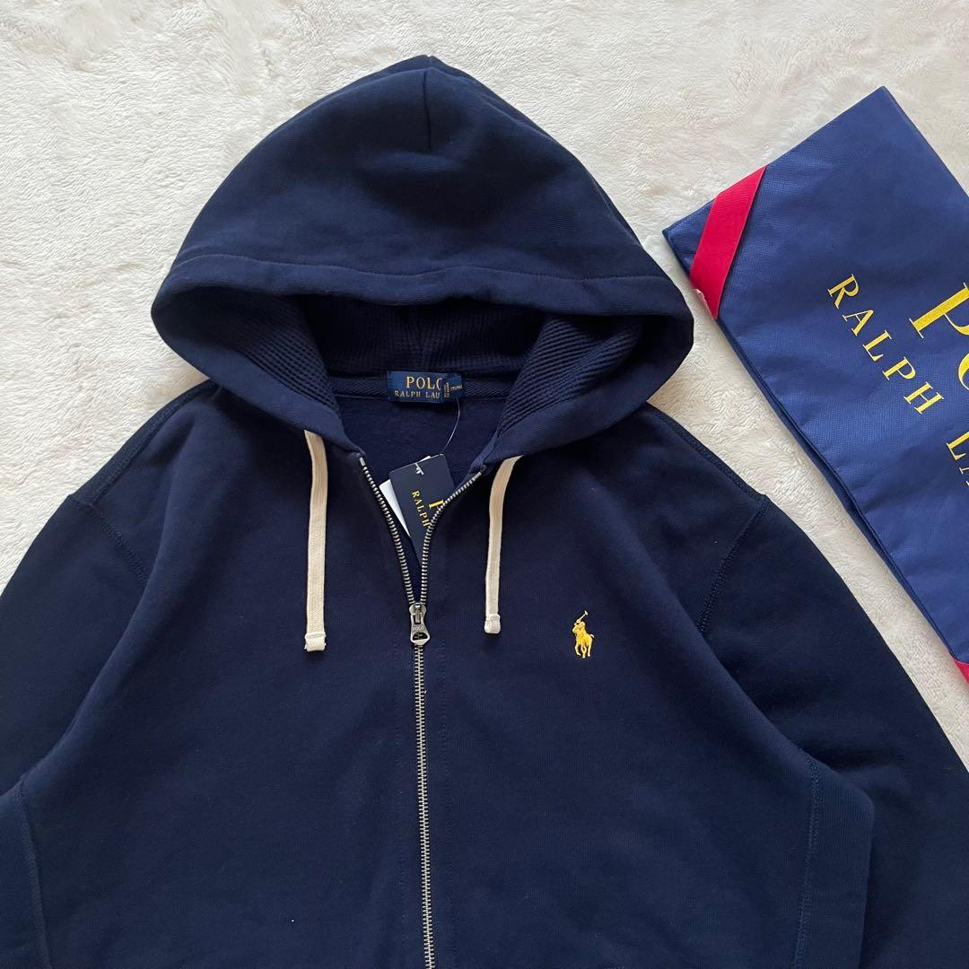 新品タグ付✨ポロラルフローレン　裏起毛スウェットパーカー　ネイビー　M