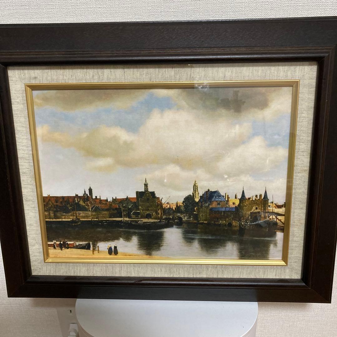 フェルメール　デルフトの眺望複製画