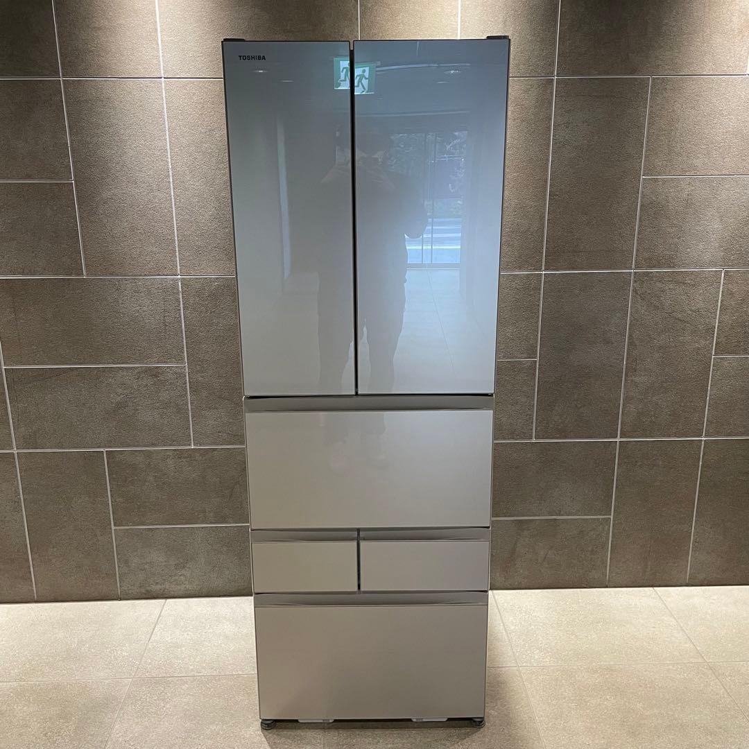送料設置無料　大型冷蔵庫　TOSHIBA 6ドア　自動製氷機付