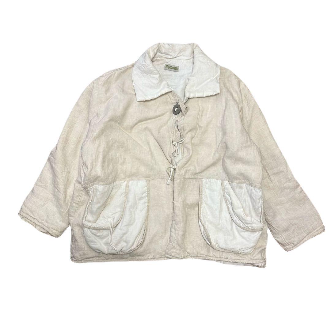 90s flaxxxs リネン中綿ジャケット