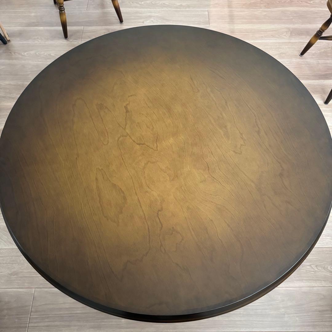 良品 飛騨産業 ダイニングテーブルのみ 丸テーブル キツツキ