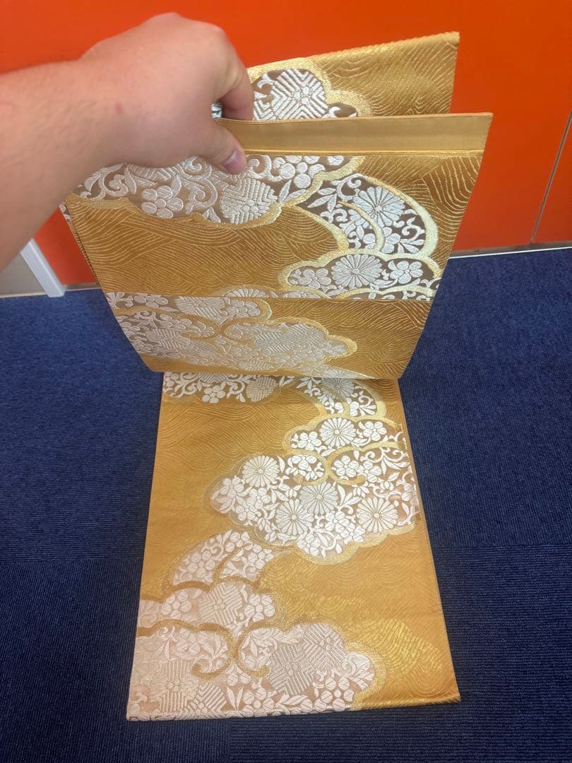 2700 袋帯 古代彫金紋 西陣織 金糸　高級上質上品　約440cm 未使用