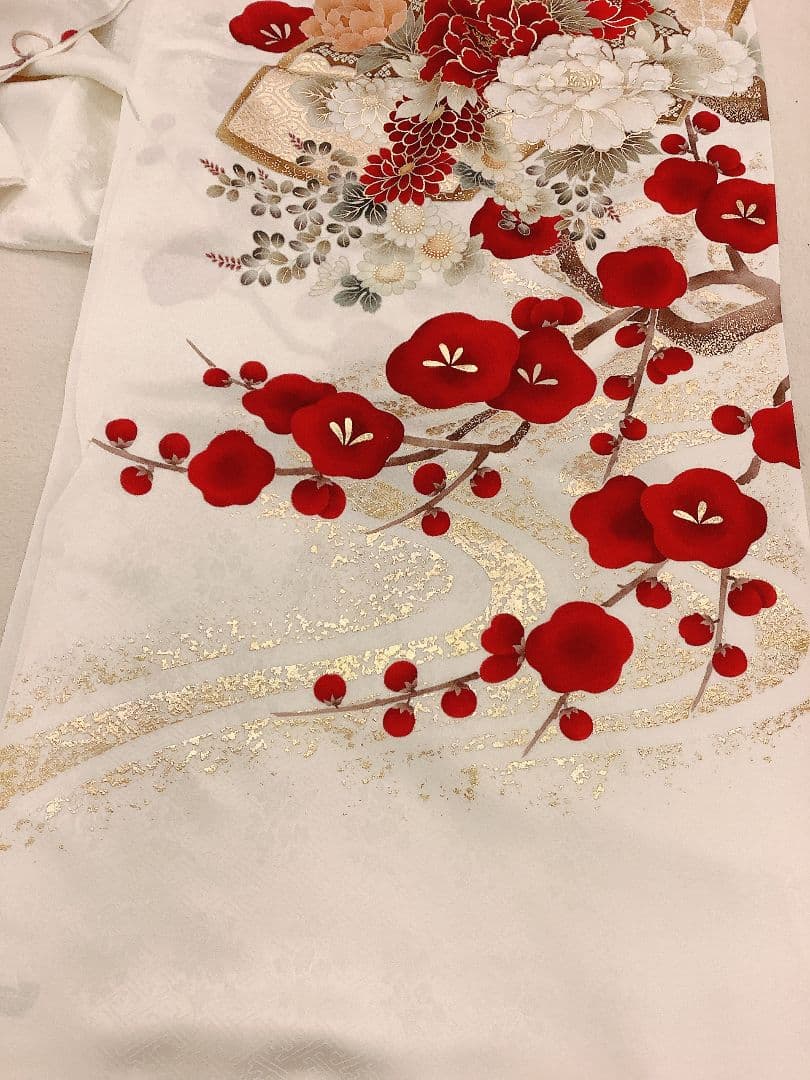 白地古典　上品な振袖フルセット