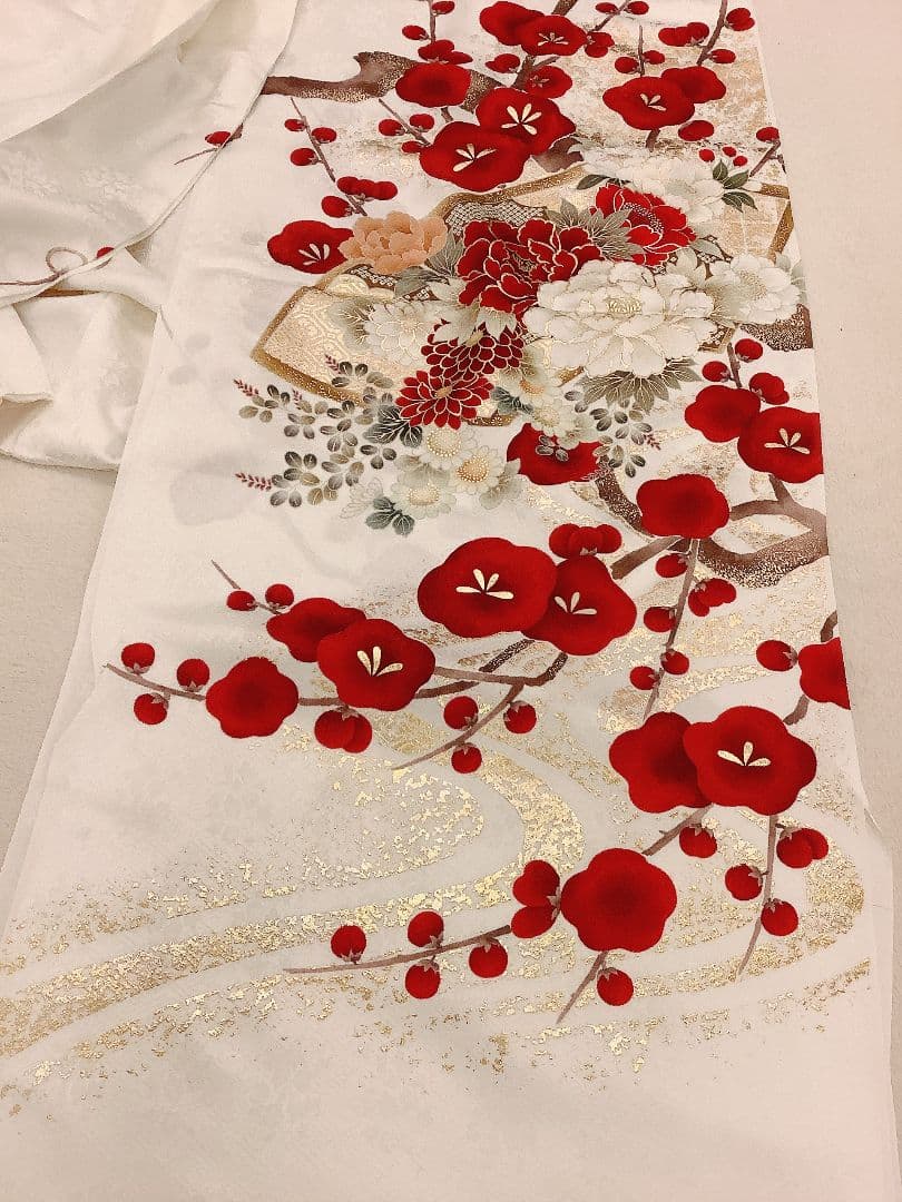 白地古典　上品な振袖フルセット