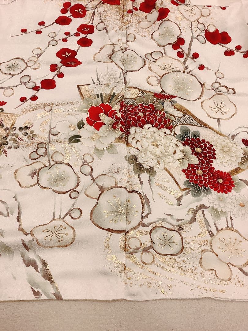 白地古典　上品な振袖フルセット