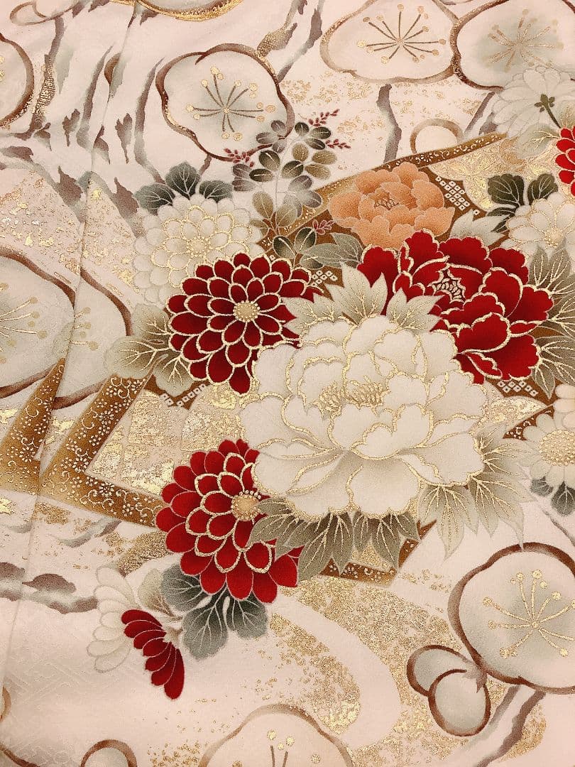 白地古典　上品な振袖フルセット