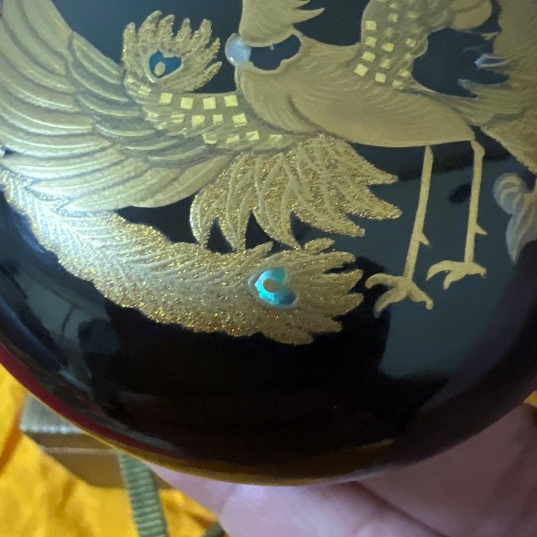 茶道具　明治時代古美術　鳳凰高蒔絵香合　時代箱