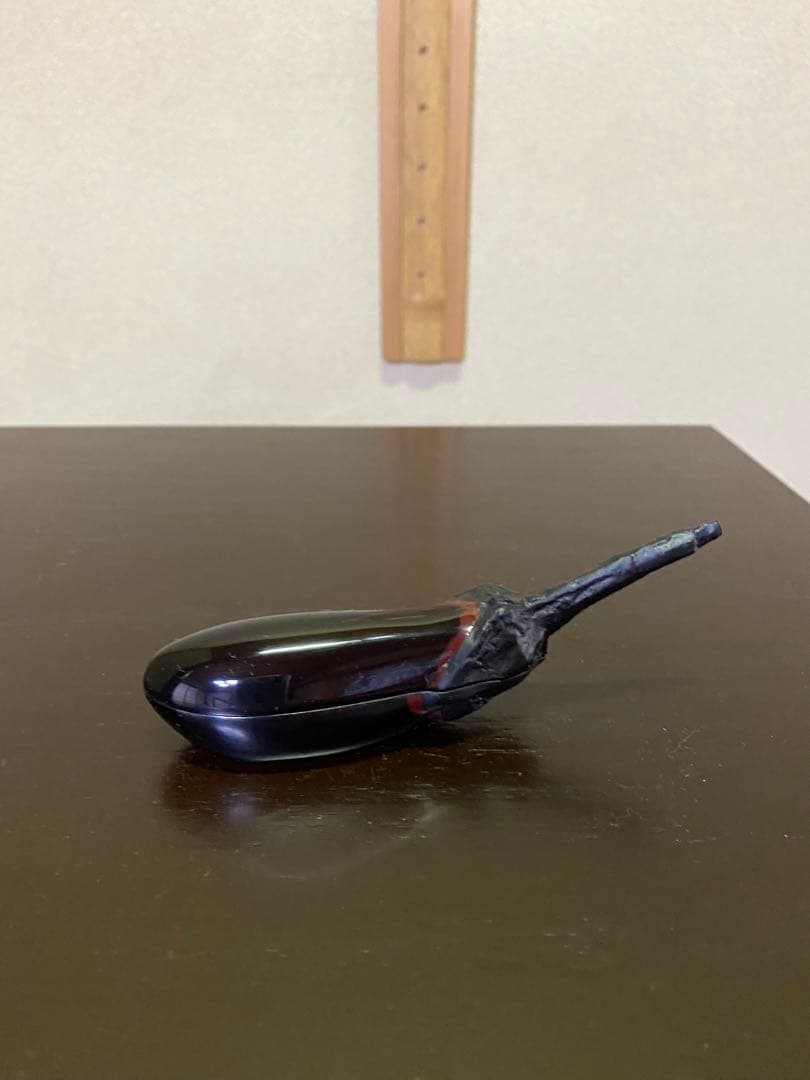香合　荒井樹芳 作「茄子 香合」内金箔 共箱 茶道具