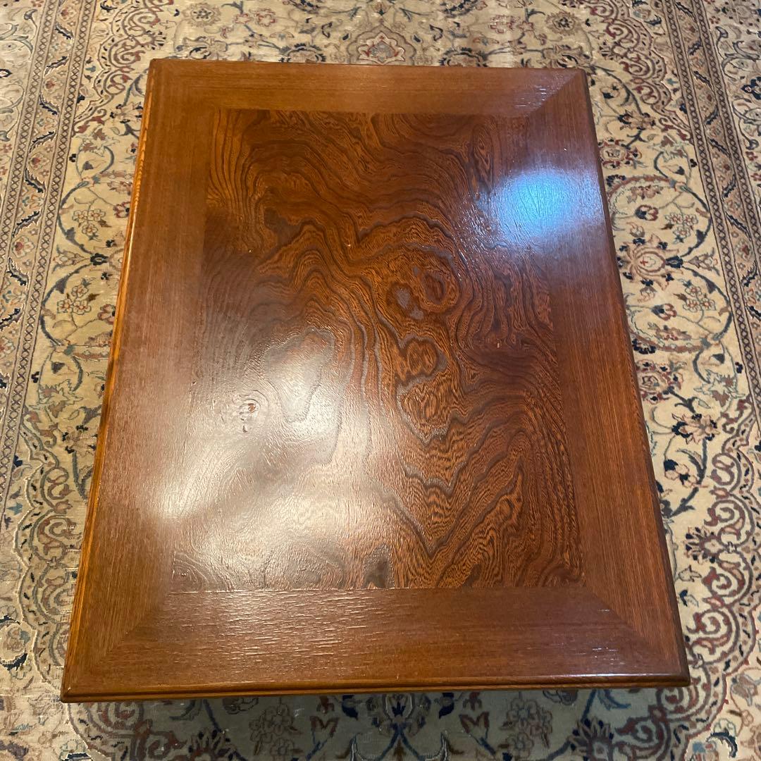 ほぼ配送料アンティーク木製ダークブラウン低テーブル