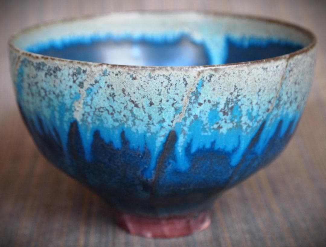 人気作家★金澤尚宜★面取り青茶碗★あよお