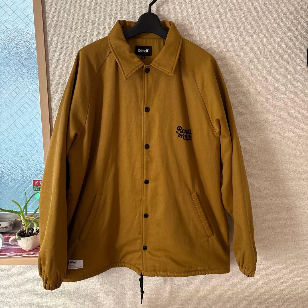 【美品】Schott ショットコーチジャケット　2XL 黄色　 ボア付き