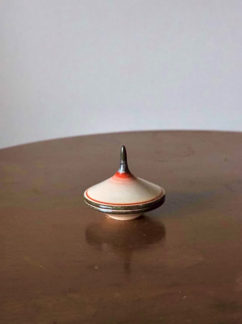 瑞豊窯　独楽　香合　蓋物　茶道具　箱付　古道具　時代物　美術品Q2251