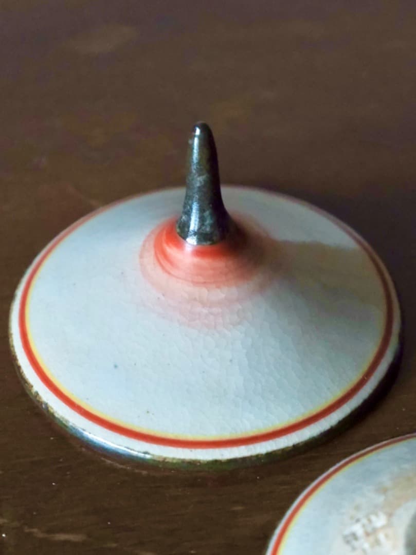 瑞豊窯　独楽　香合　蓋物　茶道具　箱付　古道具　時代物　美術品Q2251