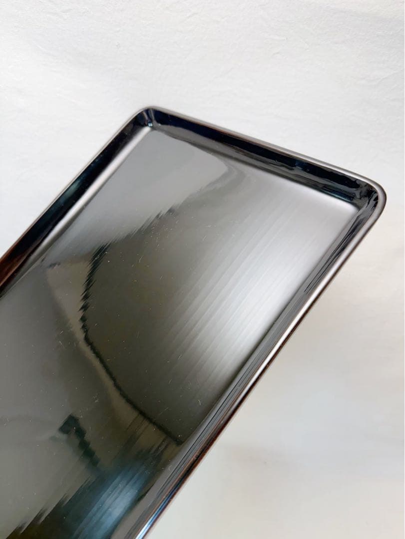 美品 懐石道具 木製黒真塗 長方膳 会席膳 十五客揃 布着本堅地 宴会盆木箱