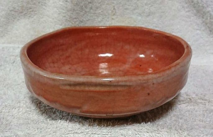 赤楽平茶碗 A435