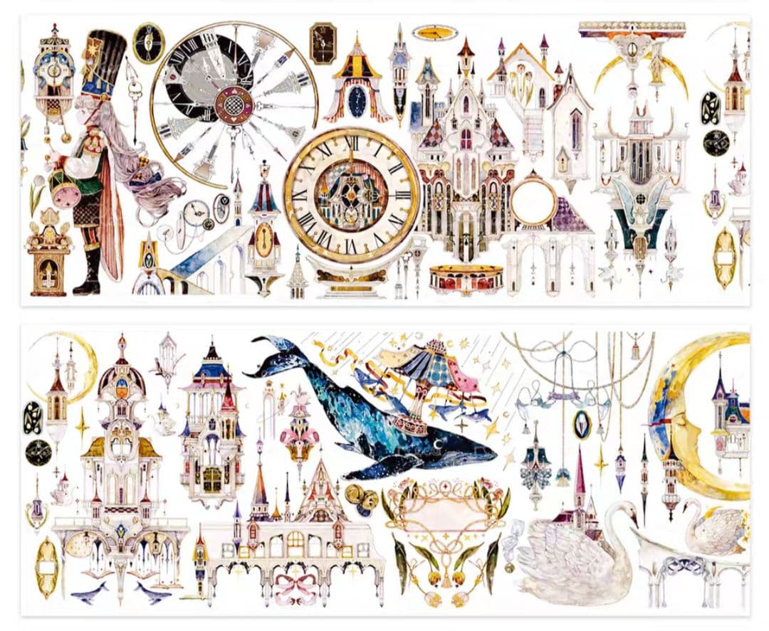 巻売 582★ 海外 マスキングテープ マステ PET 装飾 人物 贝壳光