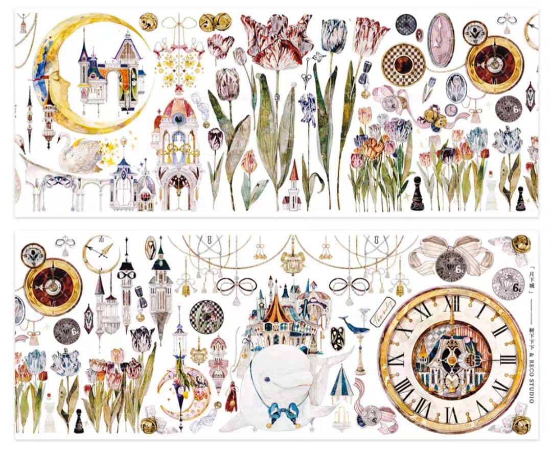 巻売 582★ 海外 マスキングテープ マステ PET 装飾 人物 贝壳光