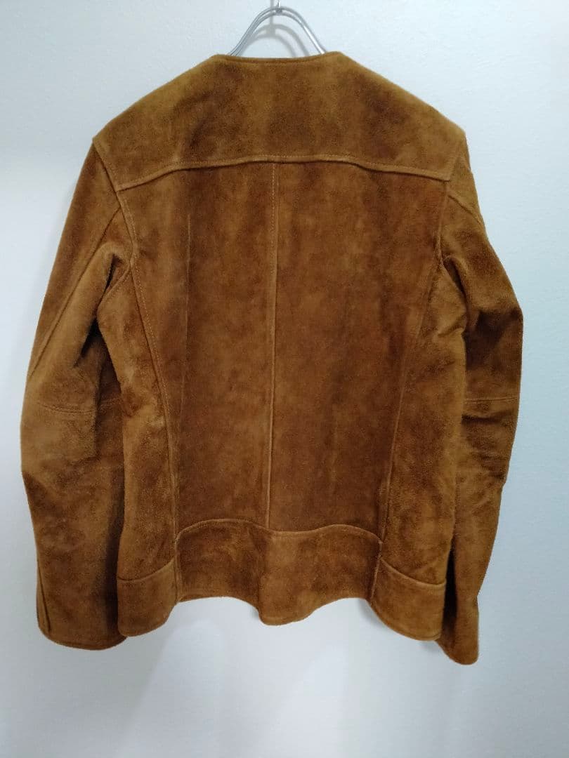ジョンブル　スエード　ノーカラー　シングル　ジャケット　日本製