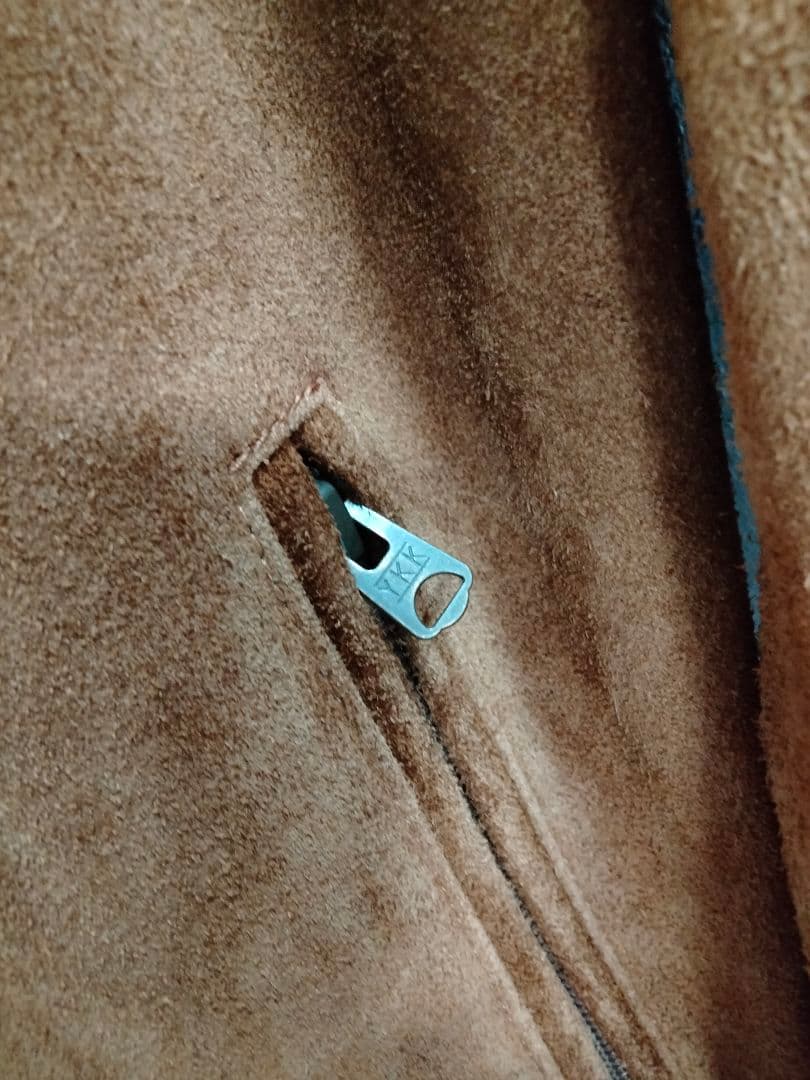 ジョンブル　スエード　ノーカラー　シングル　ジャケット　日本製