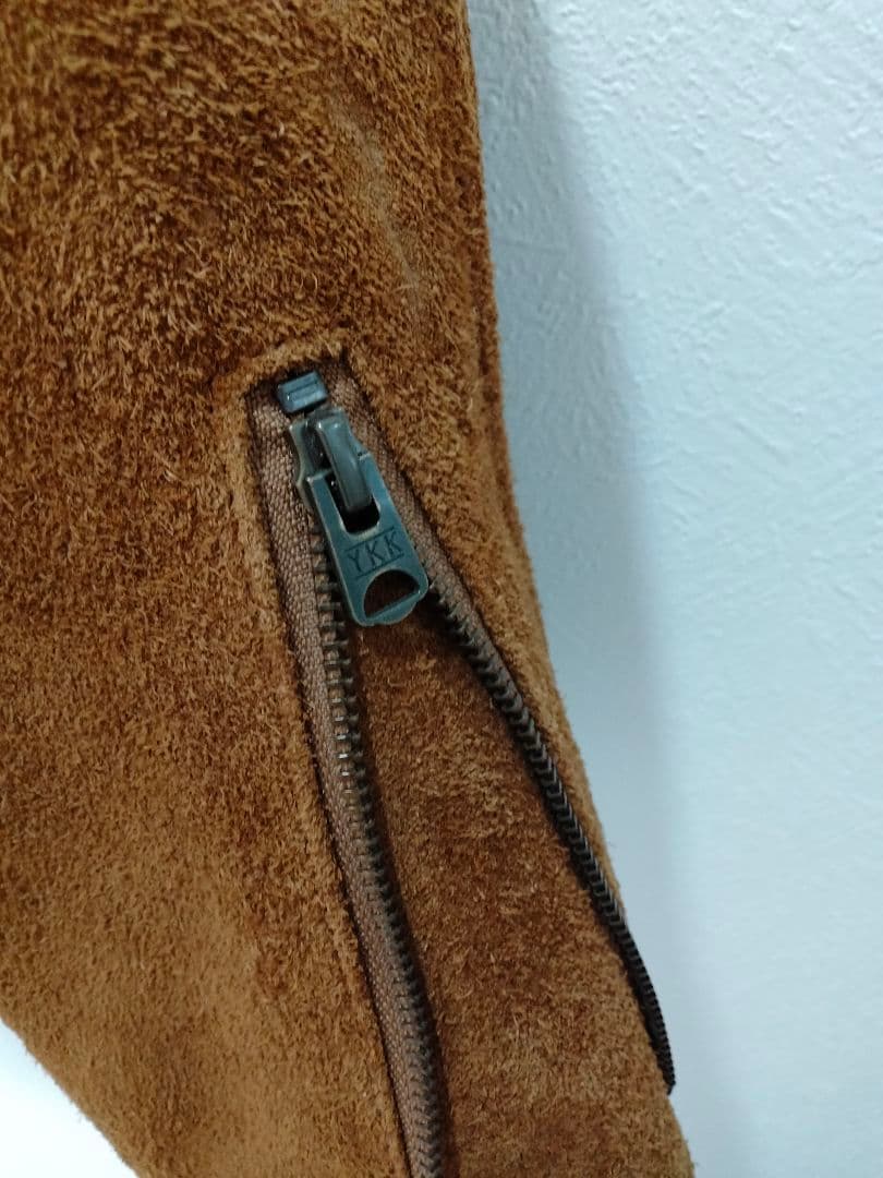 ジョンブル　スエード　ノーカラー　シングル　ジャケット　日本製