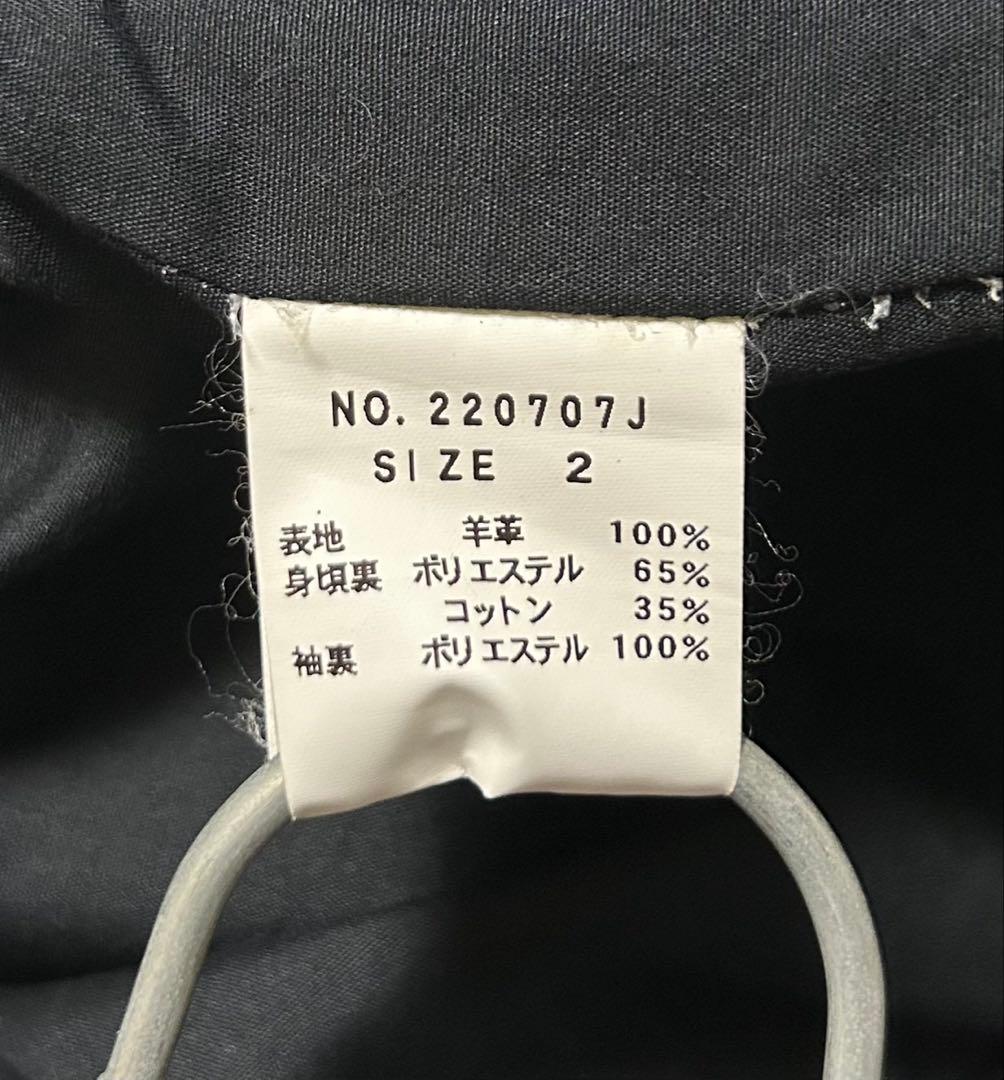 JACK ROSE/ジャックローズ/シングルライダースジャケット/size2/黒