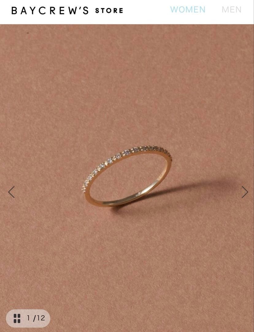 Lilas ダイヤハーフエタニティーリング K10 13号