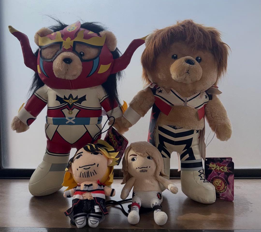 獣神サンダー・ライガー 棚橋弘至マネくまぬいぐるみセット