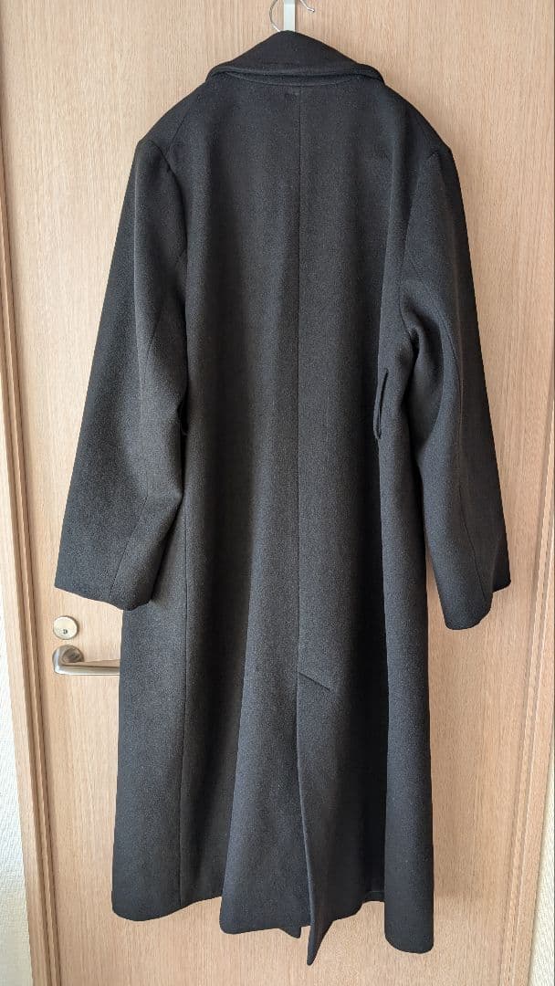 crewre アジャスタブルウールロングコート ink black サイズ3