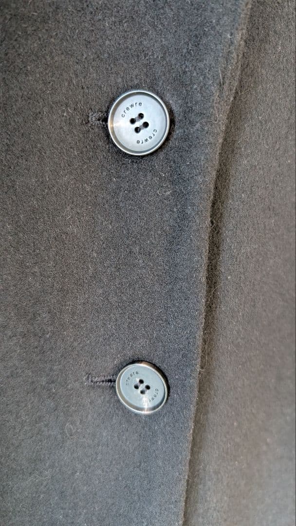 crewre アジャスタブルウールロングコート ink black サイズ3