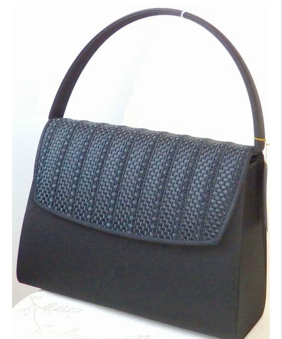 フォーマルバッグ 黒 西陣織 岩佐 日本製 布製 上質 伝統技法 慶弔両用