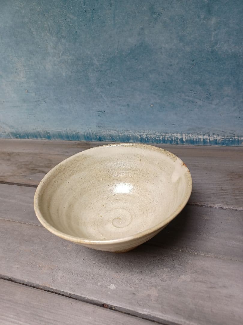 茶碗　佐藤公平作　糠釉　抹茶茶碗　茶道　茶道具　木箱入