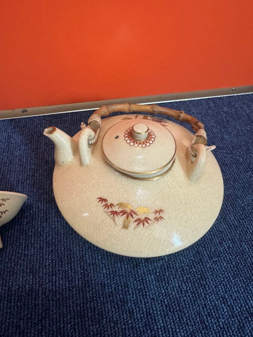 1977  薩摩焼　茶器セット　急須1客　湯呑3客