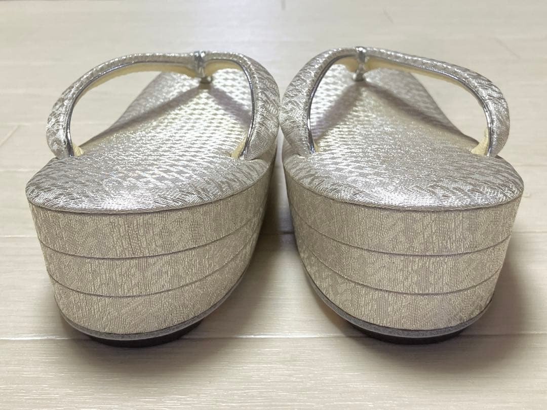 《未使用》草履バッグセット　シルバー