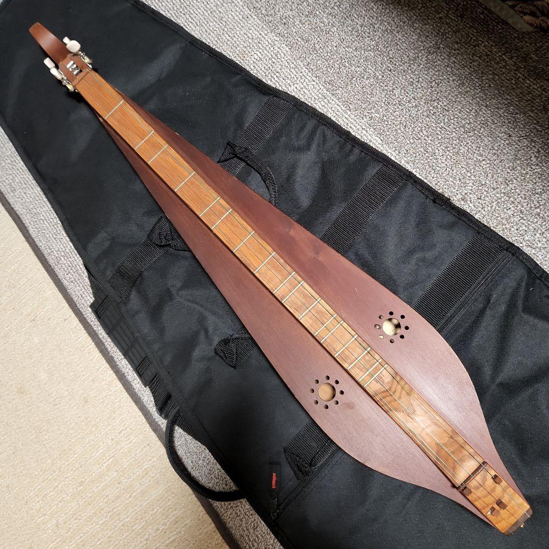 ダルシマー 4弦 木製 ブラウン ケース付き