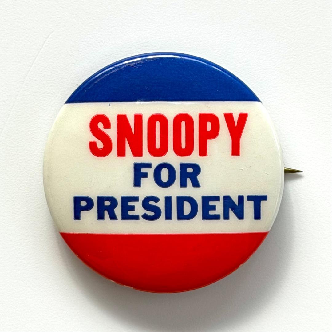 【Vintage】SNOOPY FOR PRESIDENT バッジ スヌーピー